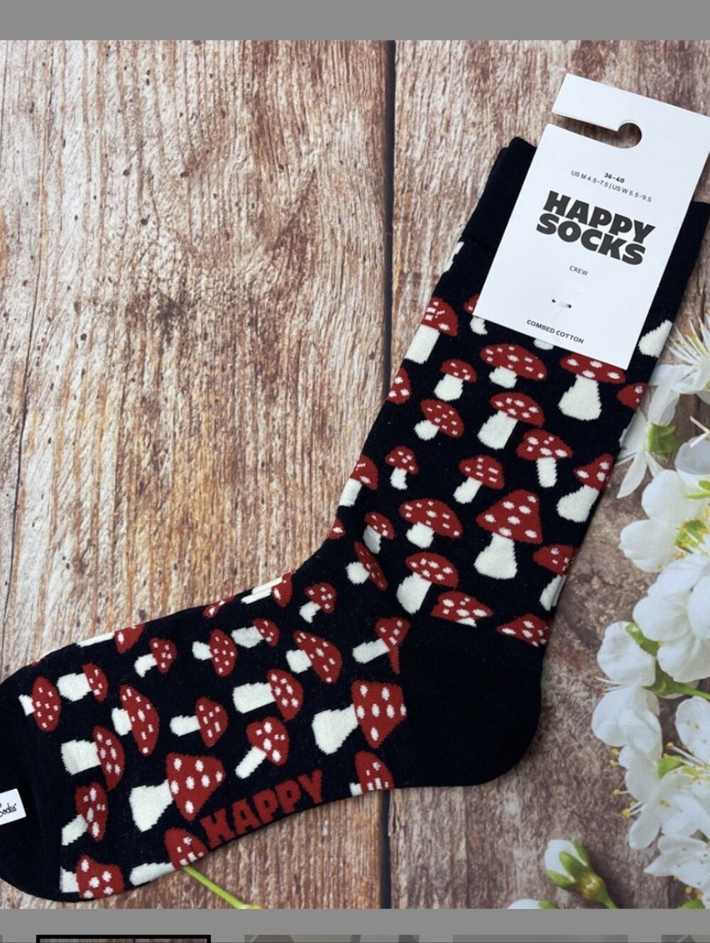Happy Socks Mushroom Crew Socks